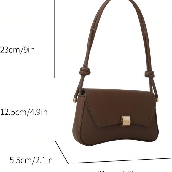 Women's Leather Flap Clutch Shoulder Bag Vintage Adjustable Strap Purse - Picture 7 of 8